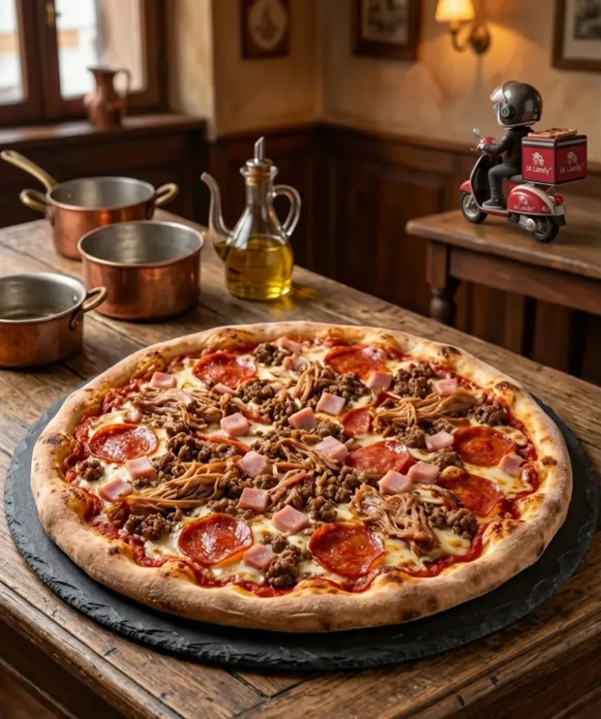 Pizza Landy Fiesta de Carnes 14" (Sin Bebidas)